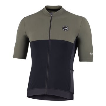 Men's Sun Cover Jersey - Black / Khaki Green